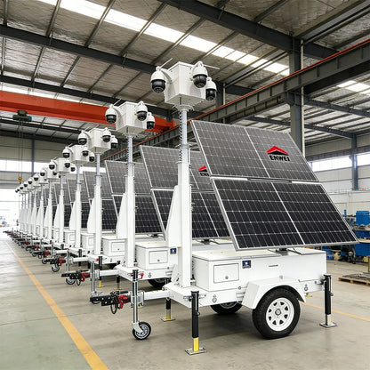 Foldable solar powered mobile trailer with 4G remote monitoring for large event management by BACKUPMYFILESNOW.COM®.