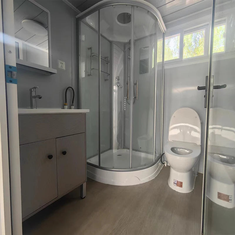 Folding 40ft expandable container house by BACKUPMYFILESNOW.COM® featuring steel structure, 2-5 bedrooms, modern prefab villa design.