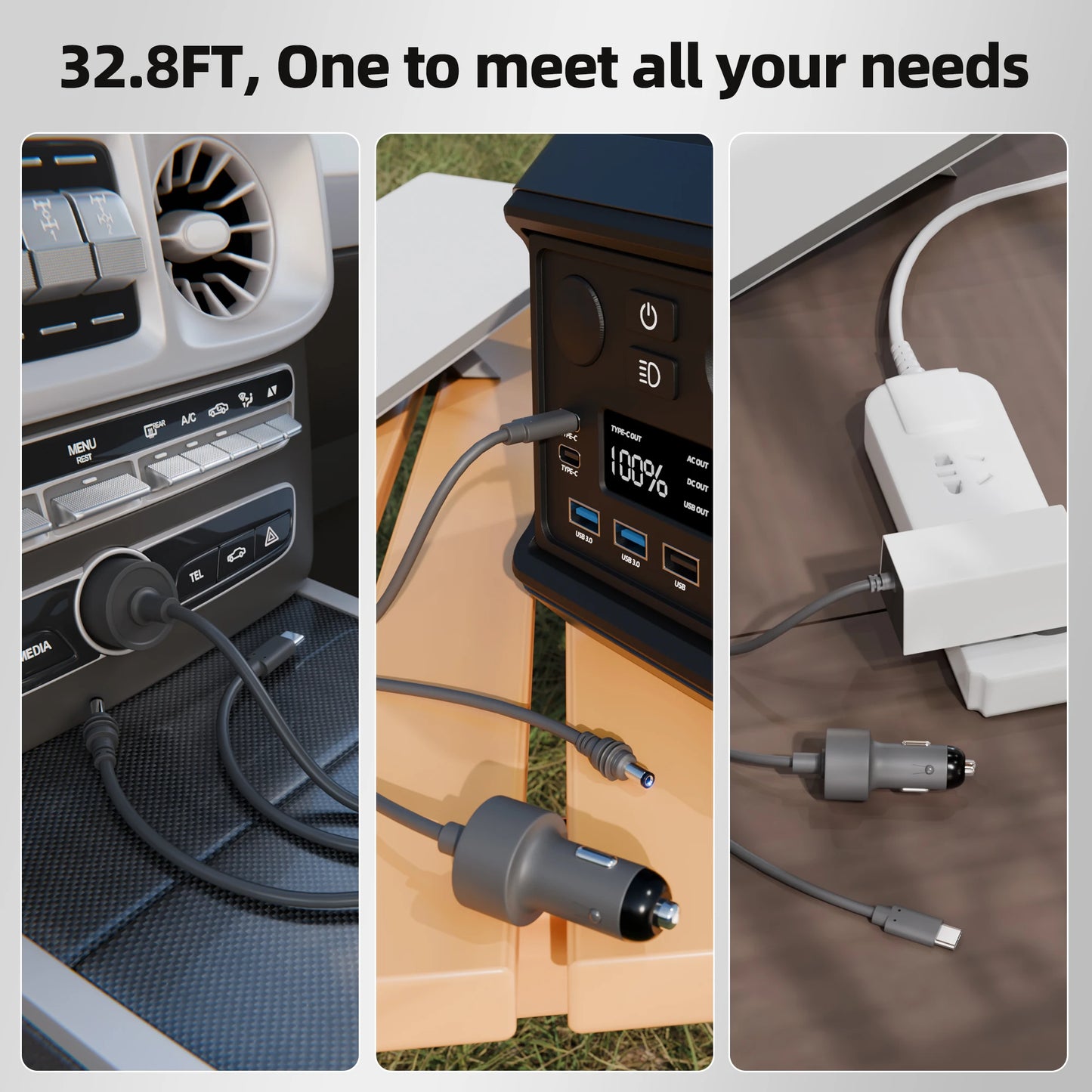 BACKUPMYFILESNOW.COM® 3-in-1 Starlink Mini cable, 10m high-speed USB-C, car charger, DC to DC replacement for Starlink Mini accessories.