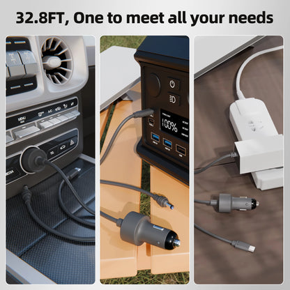BACKUPMYFILESNOW.COM® 3-in-1 Starlink Mini cable, 10m high-speed USB-C, car charger, DC to DC replacement for Starlink Mini accessories.