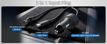 3-in-1 Starlink Mini Cable 10M by BACKUPMYFILESNOW® for Starlink Mini accessories, high-speed USB C, car charger, and DC to DC connection