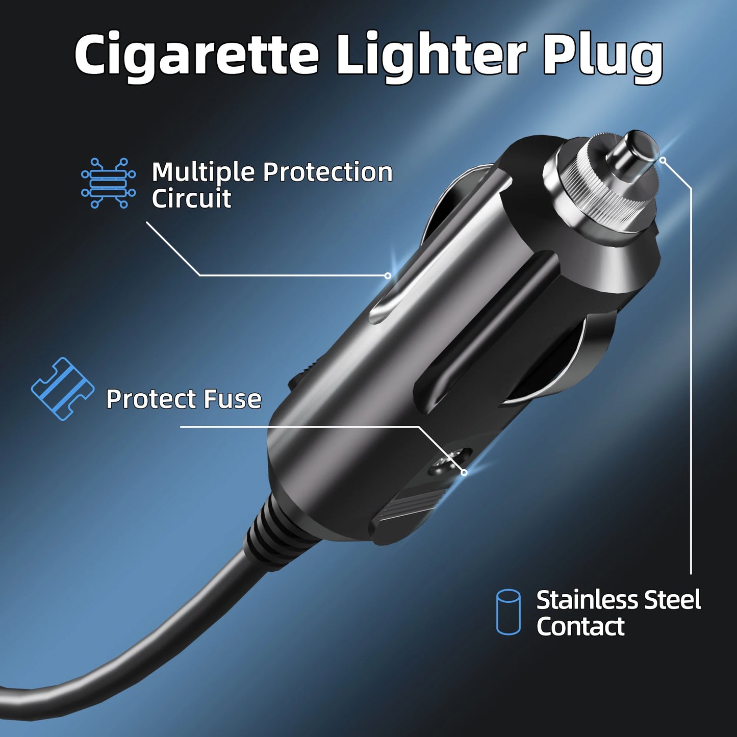 Starlink Mini Car Charger Cable Adapter by BACKUPMYFILESNOW.COM, 67W, waterproof, portable with DC-to-DC regulator for 12V-36V vehicles.