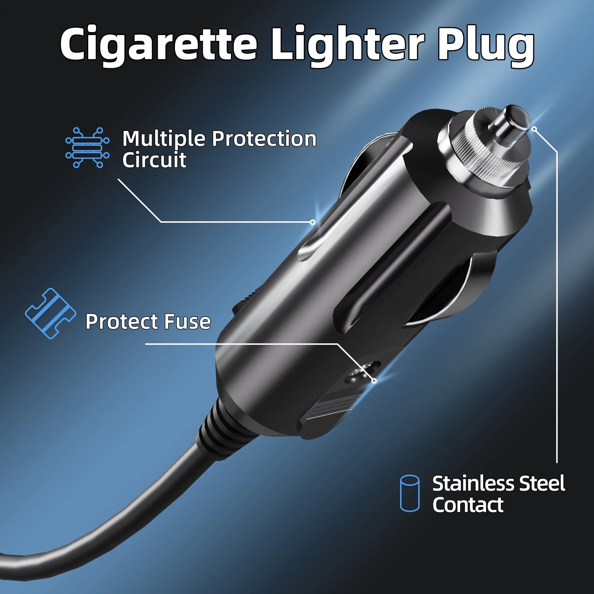 Starlink Mini Car Charger Cable Adapter by BACKUPMYFILESNOW.COM, 67W, waterproof, portable with DC-to-DC regulator for 12V-36V vehicles.