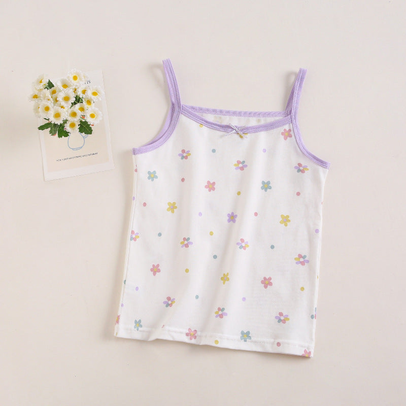 Baby girls' soft cotton undershirt with suspenders from BACKUPMYFILESNOW.COM®, featuring a comfortable design and cute suspenders detail.