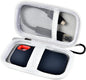 Black storage bag compatible with SanDisk PRO Extreme Portable SSD 1TB, 2TB, and 500GB hard drive storage holder.