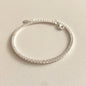 Simple 925 sterling silver zircon diamond bracelet with sparkling stones, showcasing elegant jewelry design.