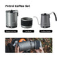 Fire-Maple Petrel pour-over coffee kettle with gooseneck spout, detachable handle, portable and foldable design for precise brewing.