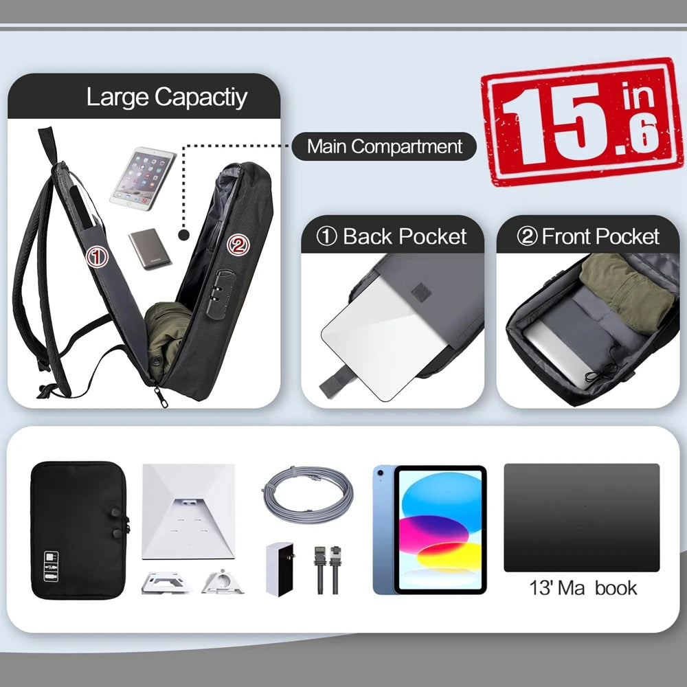 Starlink Mini storage bag by BACKUPMYFILESNOW.COM® for accessories, power cables, and brackets, waterproof multi-functional backpack.