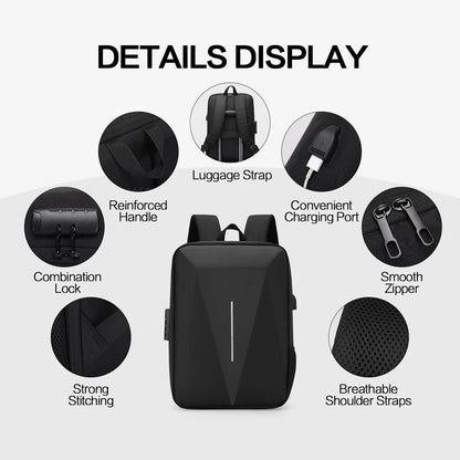 Waterproof storage bag for Starlink Mini accessories, power cables, and brackets, by BACKUPMYFILESNOW.COM®, in a multi-functional backpack.