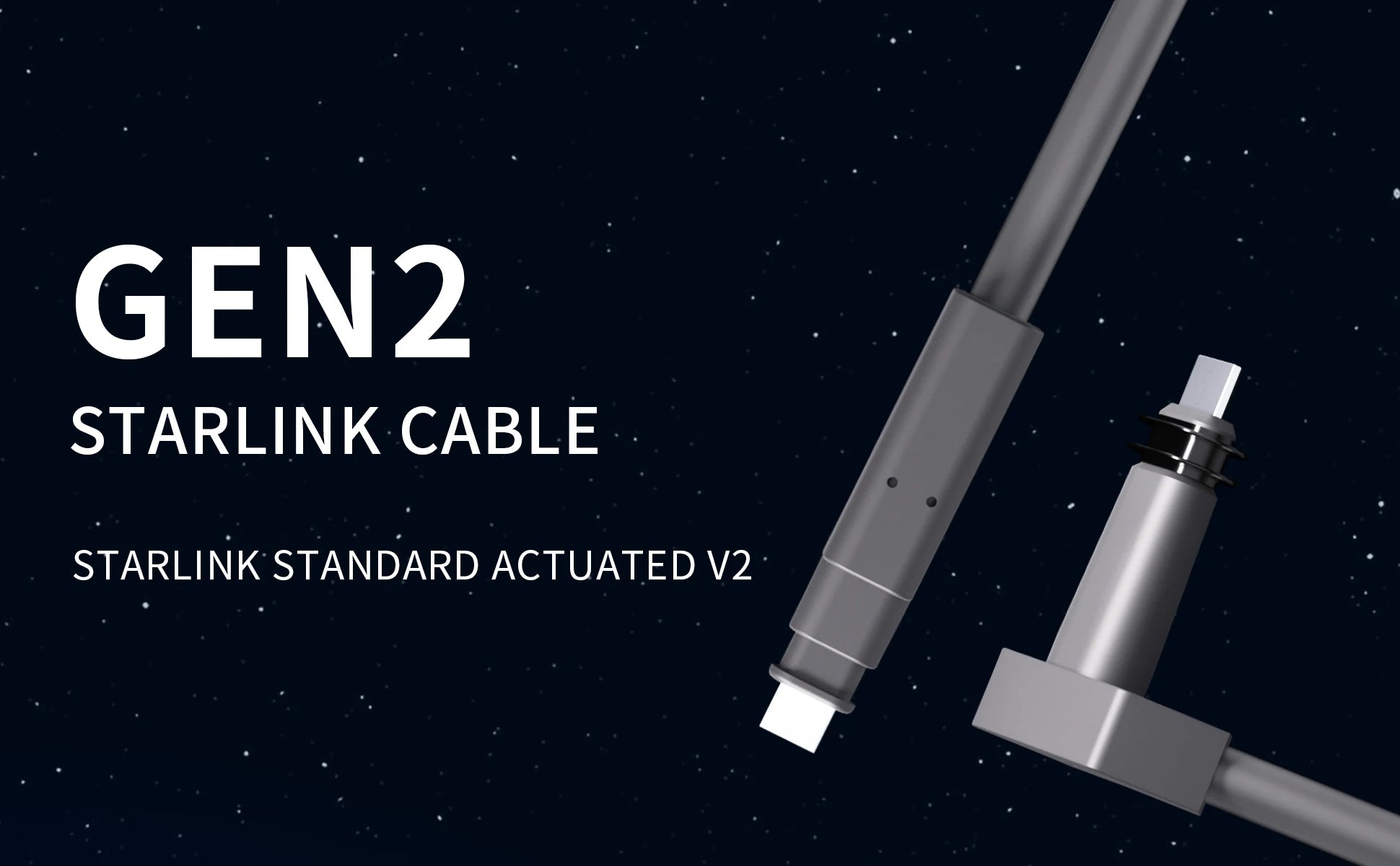 Starlink Ethernet replacement cable for Gen 2 and Gen 3 satellite systems, 50 to 150 ft, from BackupMyFilesNow.com.