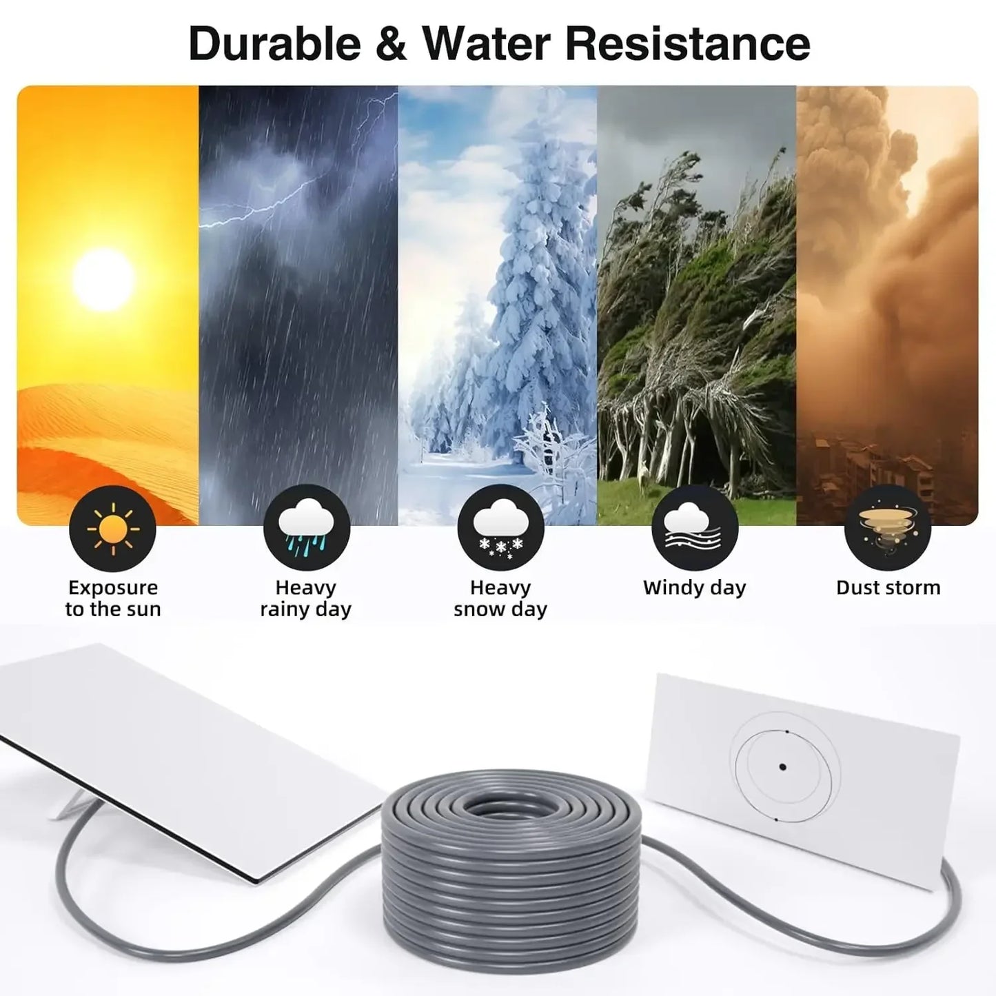 Starlink cable for Gen 2 and 3 satellite systems, waterproof extension in various lengths, high-speed replacement from BACKUPMYFILESNOW.COM®