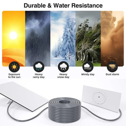 Starlink cable for Gen 2 and 3 satellite systems, waterproof extension in various lengths, high-speed replacement from BACKUPMYFILESNOW.COM®