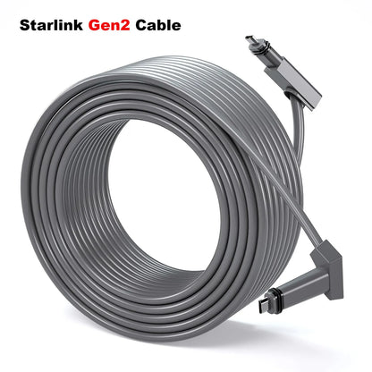 Starlink cable for Gen 2 and Gen 3 satellite systems, waterproof high-speed extension in various lengths, by BACKUPMYFILESNOW.COM®.
