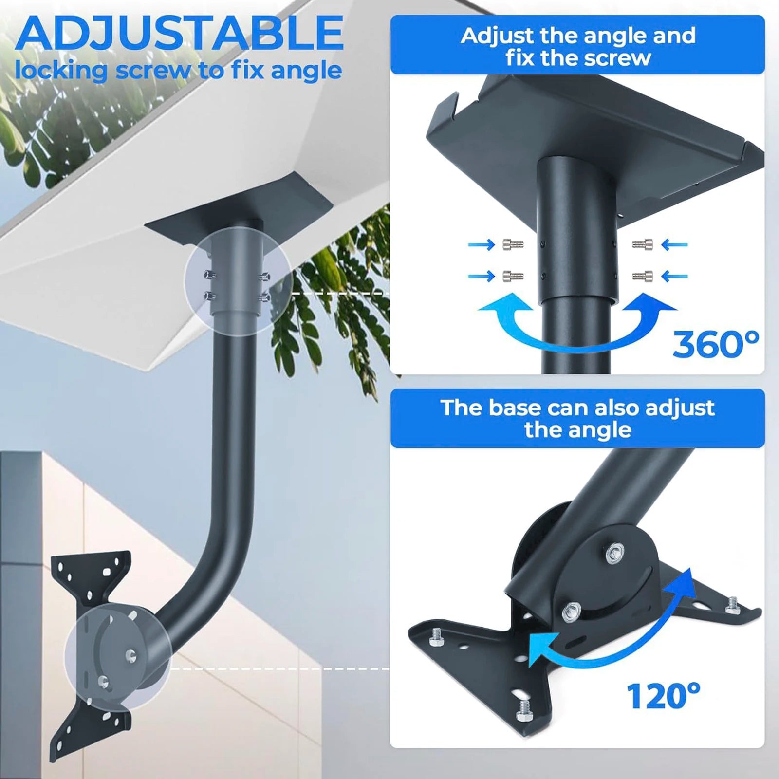 Gen 3 Starlink Mount Kit by BACKUPMYFILESNOW for V3 V4 Starlink dish, adjustable wall and roof antenna mounting bracket