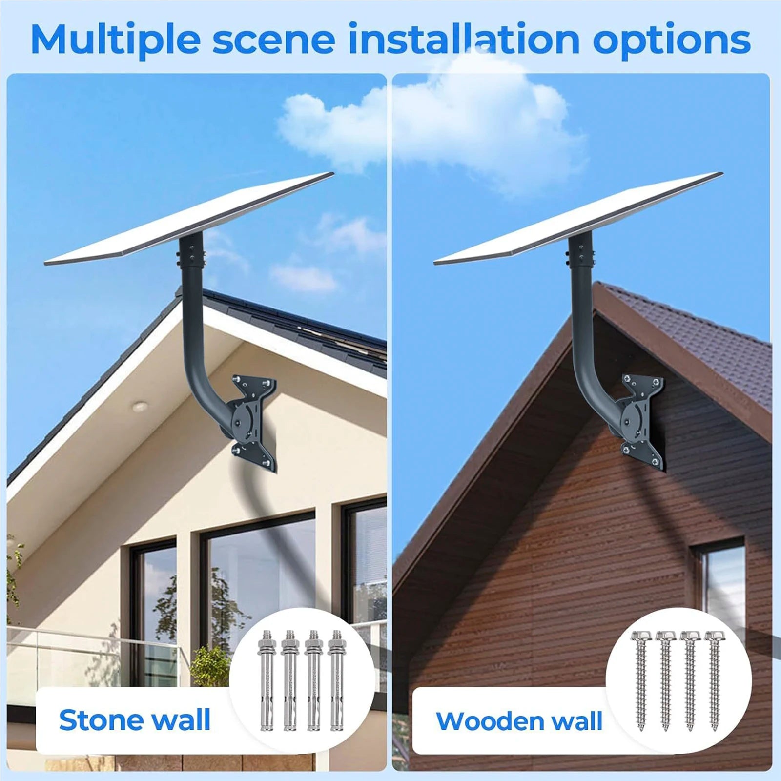 Gen 3 Starlink mount kit by BACKUPMYFILESNOW for V3 V4 dish, 360° adjustable wall and roof antenna mounting bracket.