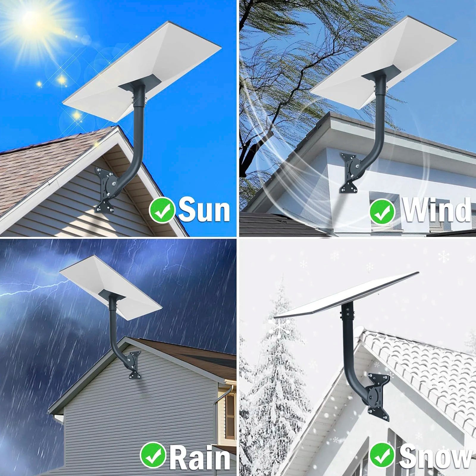 Gen 3 Mount Kit for Starlink by BACKUPMYFILESNOW.COM® showing a 360° adjustable wall and roof antenna mounting bracket for V3 and V4 Starlink dishes.