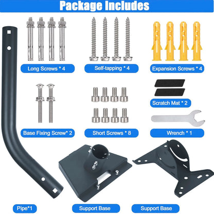 Gen 3 Starlink mount kit by BACKUPMYFILESNOW.COM, 360° adjustable wall and roof antenna bracket for V3 and V4 Starlink dishes.
