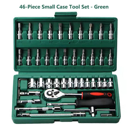 Chrome Vanadium steel 40-piece socket set with hard case, ratchet hand tool kit for auto and motorcycle repair by BackupMyFilesNow.com