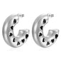 Gold-plated stainless steel hollow heart earrings with vintage C-shape design, polished finish, and 18K gold plating for women.