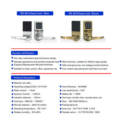 Gold smart anti-theft security password lock with safety rope, designed for secure storage and theft prevention.