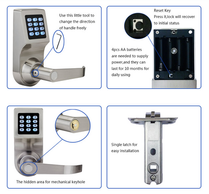 Gold Smart Anti-Theft Security Password Lock with Safety Rope by BackupMyFilesNow.com, featuring digital keypad and durable design.