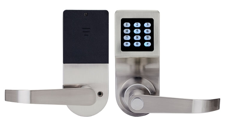Gold smart anti-theft security password lock with safety rope, designed for secure storage and theft prevention.