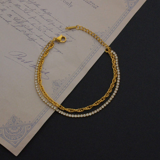 Women's stainless steel bead claw chain necklace with simple design, featuring small round beads and claw clasp detail.