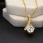 Golden zircon herringbone necklace by BACKUPMYFILESNOW.COM® featuring a sleek, textured chain with shimmering zircon accents.