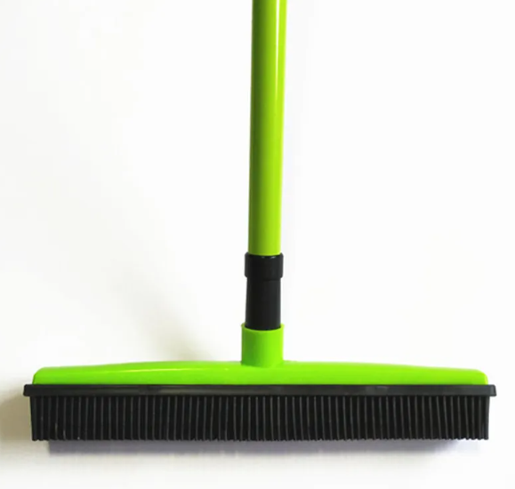 Grass green pet hair removal broom mop by BackupMyFilesNow.com, designed for cleaning pet hair from floors.