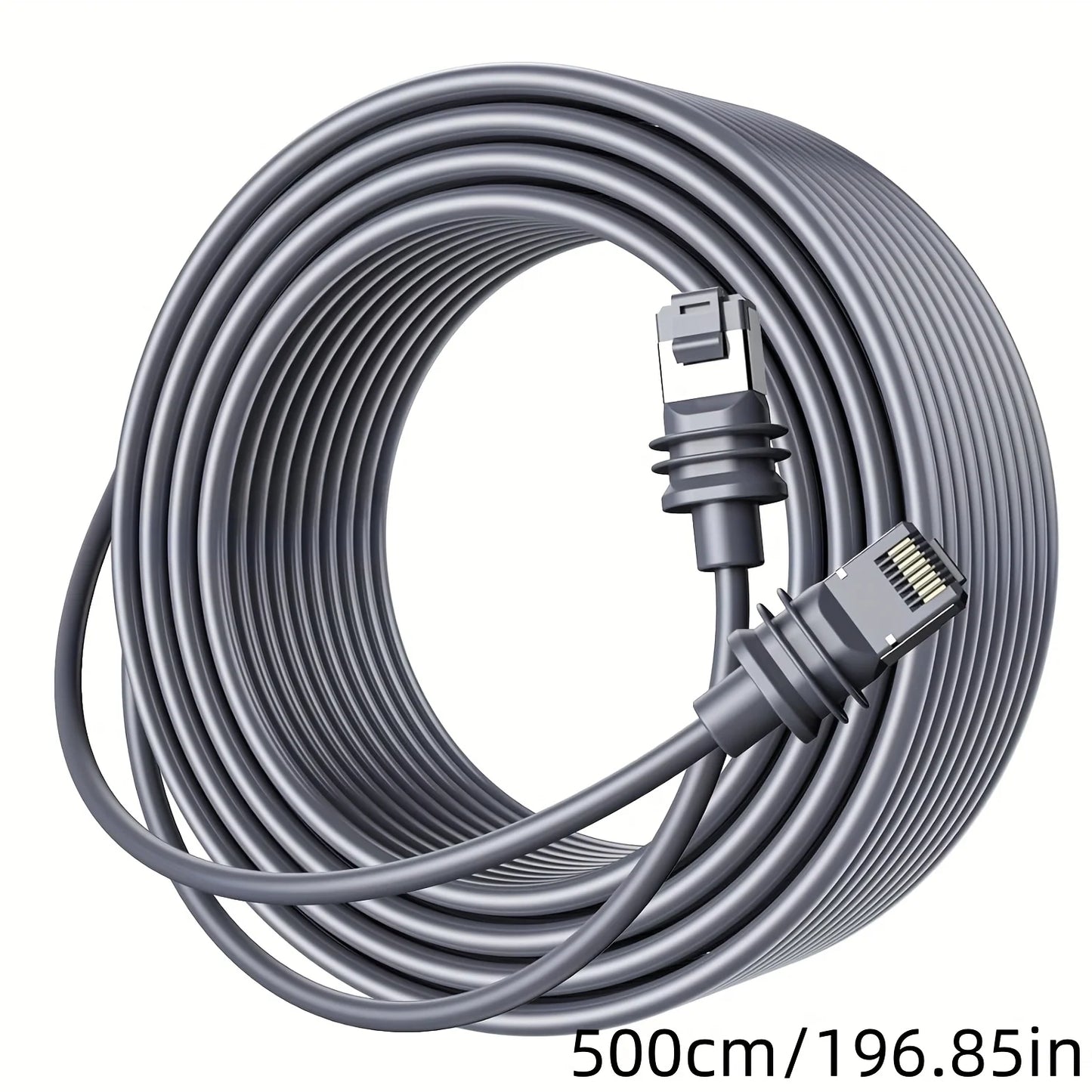 Gray Starlink Gen 3 Ethernet extension cable, 15m, 2000Mbps, compatible with Starlink V3 Mini, used as replacement or extension cable.