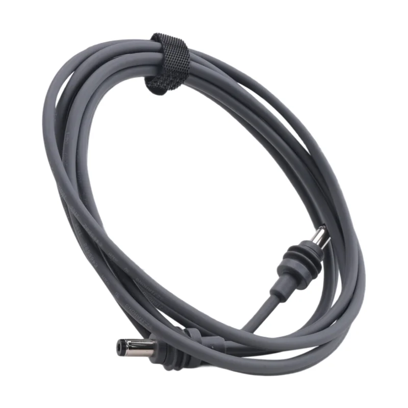 Gray 2-meter Starlink Mini DC to DC extension cable by BACKUPMYFILESNOW.COM®, waterproof, for SpaceX Starlink Mini power connection.