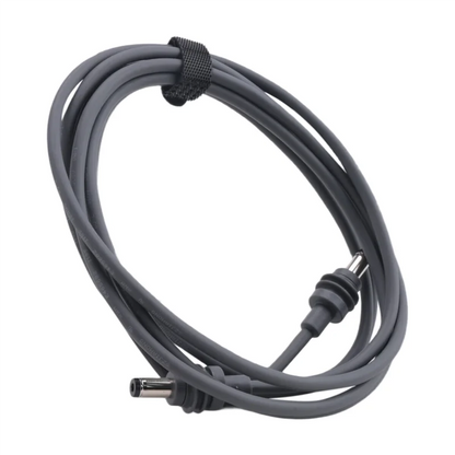Gray 2-meter Starlink Mini DC to DC extension cable by BACKUPMYFILESNOW.COM®, waterproof, for SpaceX Starlink Mini power connection.