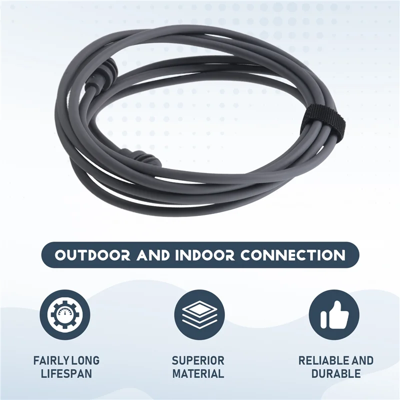 Full-length gray waterproof Starlink Mini DC to DC extension cable by BACKUPMYFILESNOW.COM for Spacex Starlink mini power connection.