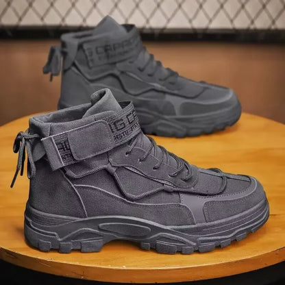 Gray men's casual shoes by BackupMyFilesNow.com, customizable for 2024, featuring comfortable design and modern style.