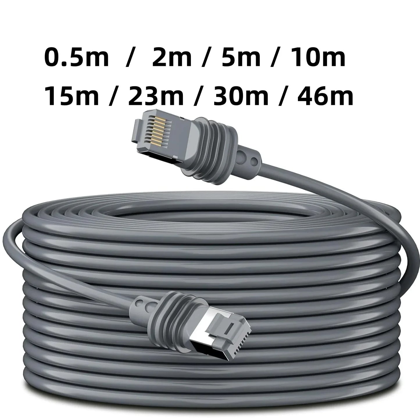 Gray 4.6m Gigabit Ethernet RJ45 cable for Starlink 3rd generation router by BACKUPMYFILESNOW.COM®.
