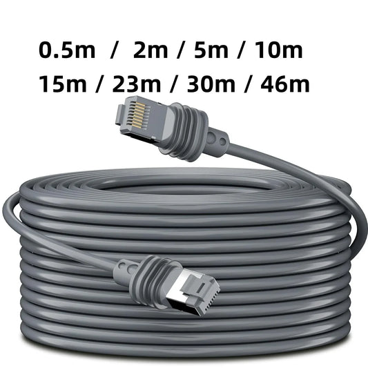 Gray 4.6m Gigabit Ethernet RJ45 cable for Starlink 3rd generation router by BACKUPMYFILESNOW.COM®.