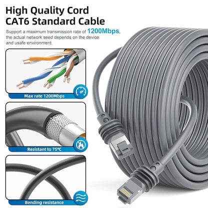 Gray 4.6m Gigabit Ethernet RJ45 cable for Starlink 3rd generation router, compatible with Starlink satellite devices, by BACKUPMYFILESNOW.COM®