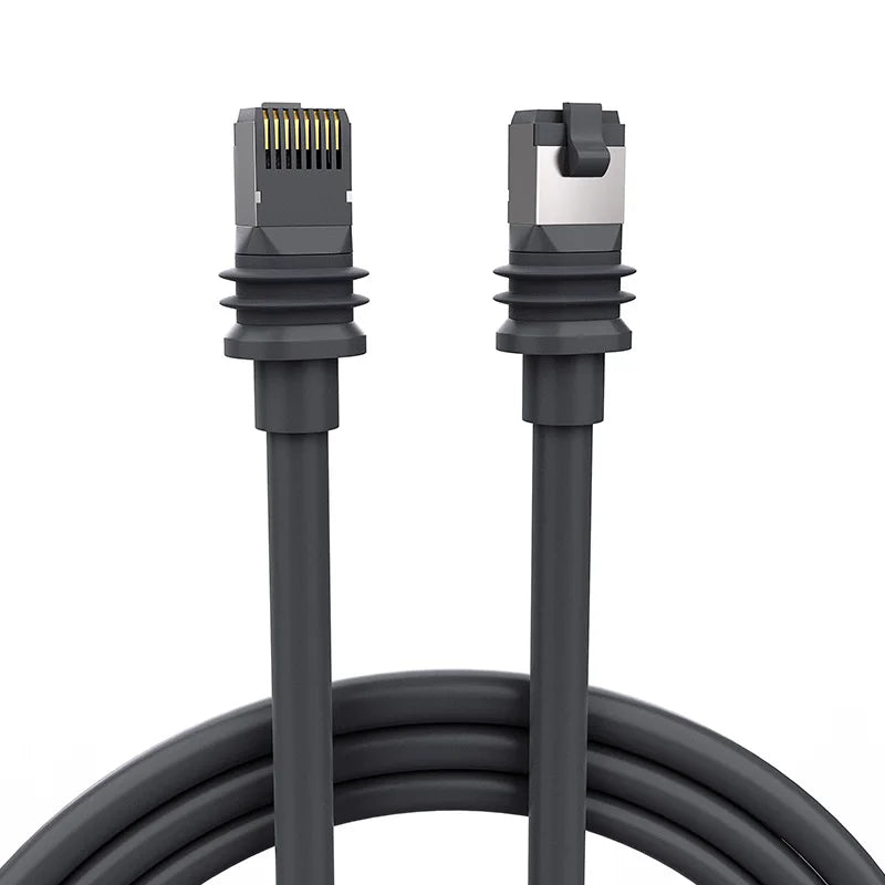Gray Starlink V3 Ethernet Cable 150FT CAT6 with RJ45 connectors for Starlink Gen3 satellite internet router and antenna.