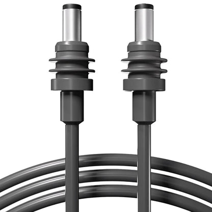 Gray 5-meter Starlink Mini DC to DC extension cable by BACKUPMYFILESNOW.COM®, waterproof and compatible with SpaceX Starlink Mini.
