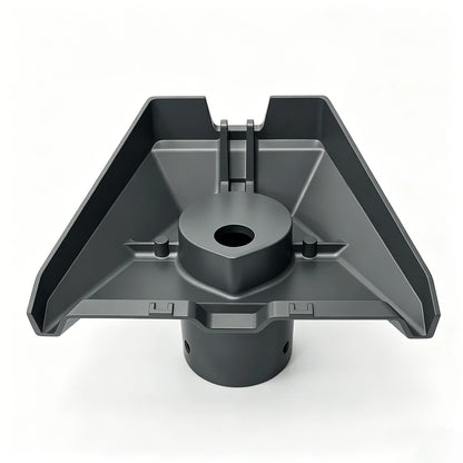 Gray zinc alloy Starlink V3 mount bracket by BACKUPMYFILESNOW.COM® for stable roof and RV installation.