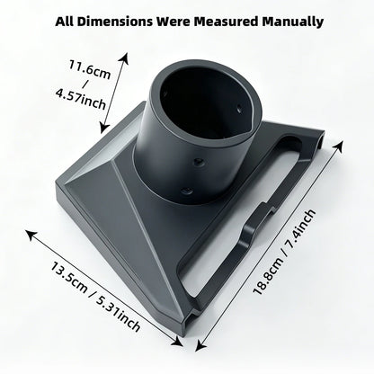Gray zinc alloy Starlink V3 mount bracket by BACKUPMYFILESNOW.COM® for stable roof and RV installation, anti-rust design.