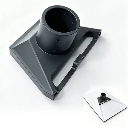Gray zinc alloy Starlink V3 mount bracket from BACKUPMYFILESNOW.COM®, designed for stable roof and RV installation.