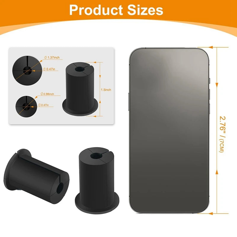 Black 2-piece cable routing kit for Starlink Ethernet cables with wall grommet and silica gel, by BACKUPMYFILESNOW.COM®.