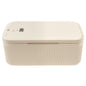 Gray digital password lock safe box with secure compartments for medicines, passports, cash, jewelry, and valuables for privacy.