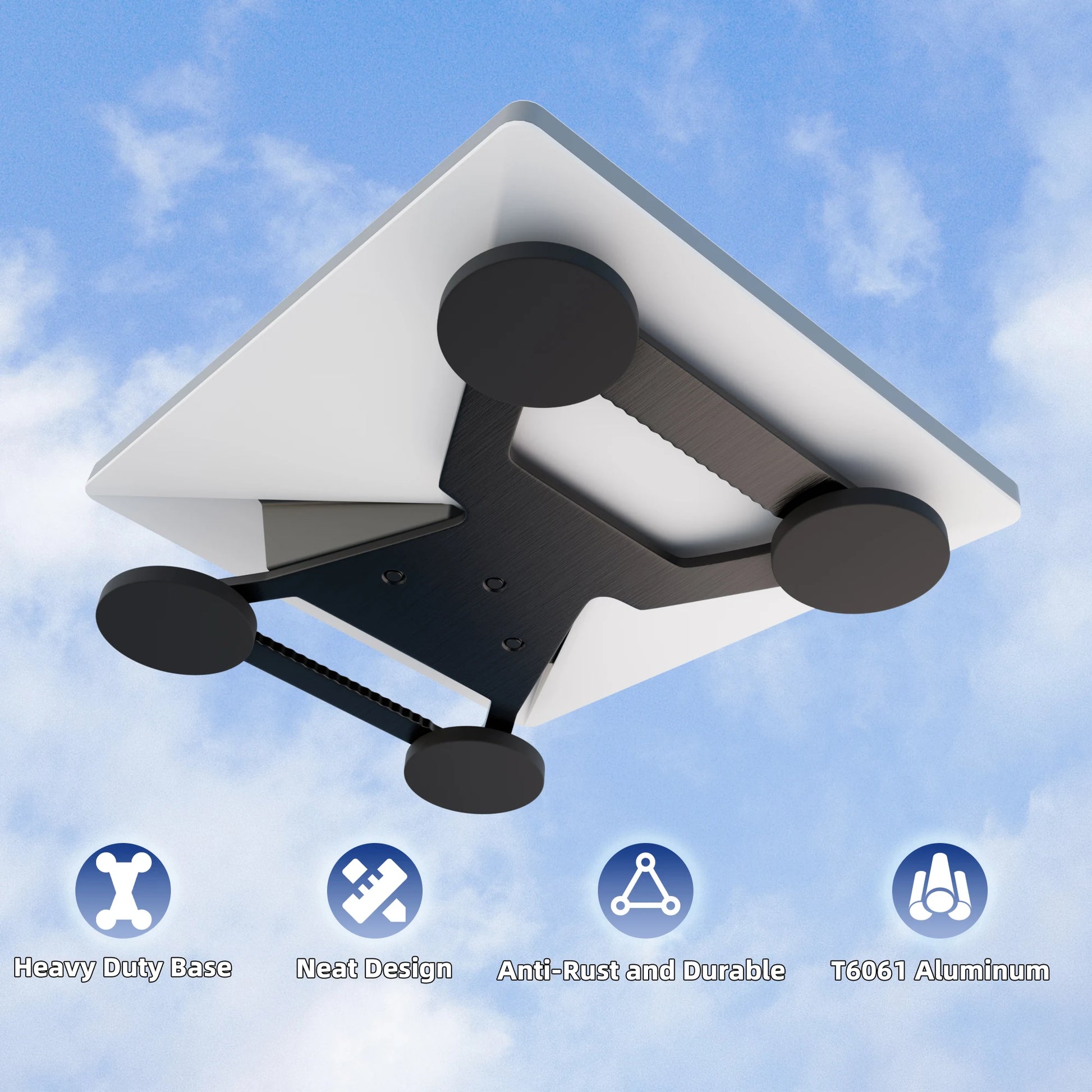 Gray Starlink Mini satellite accessories with portable car mount and magnetic roof bracket for easy installation.