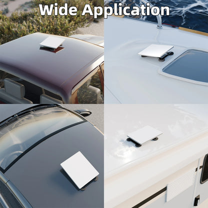 Gray Starlink Mini satellite accessories featuring a portable magnetic car roof mount and bracket for secure installation.