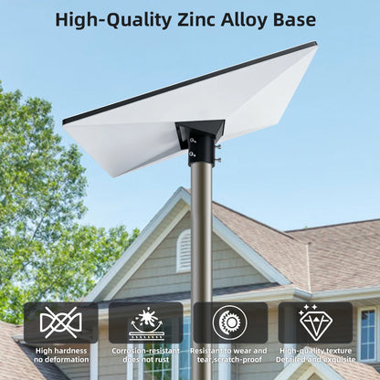 Gray Starlink V3 Pipe Adapter Pole Mount Base by BACKUPMYFILESNOW.COM® for secure outdoor satellite dish installation
