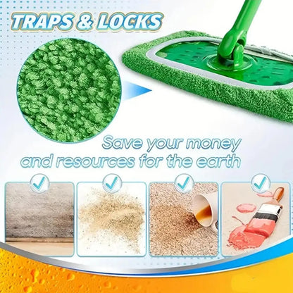 Gray reusable microfiber Swiffer wet and dry mop cover for flat mops, replacement washable mop pads, and mop head from BACKUPMYFILESNOW.COM®