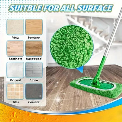 Gray reusable microfiber Swiffer wet and dry mop cover with replaceable mop pads for effective cleaning.