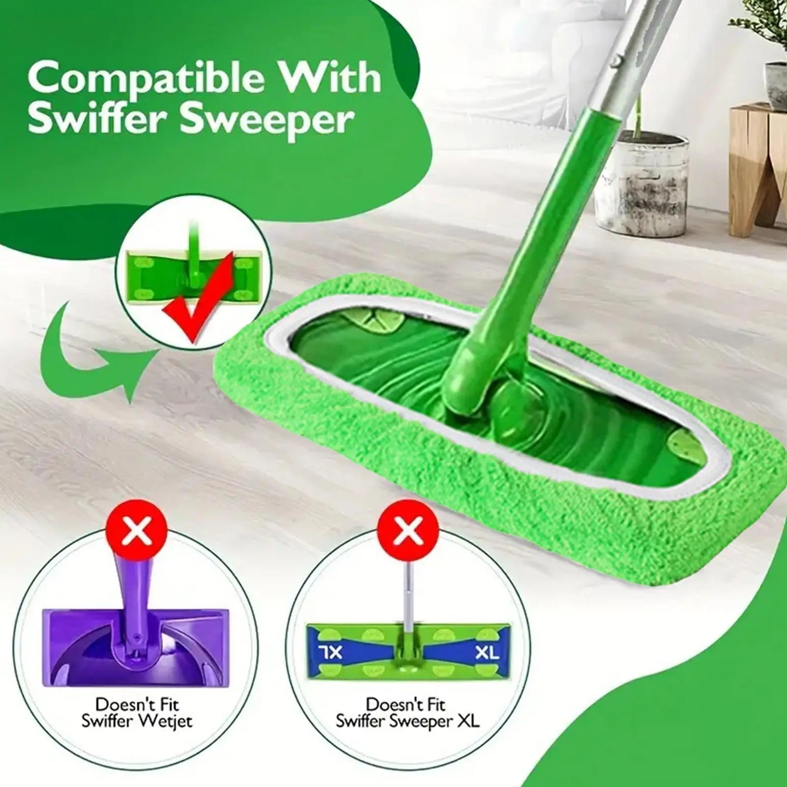 Gray Swiffer Wet Mopping Cloth from BACKUPMYFILESNOW.COM®, reusable microfiber mop pad for wet and dry cleaning.